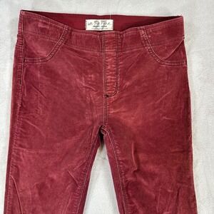 27 We The People Corduroy Flare Pants Burgundy Velvet Bell Bottoms Size 27